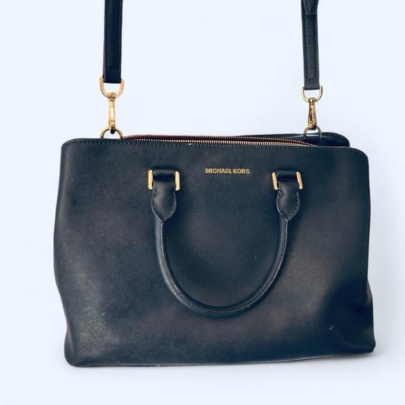 Michael Kors Blue shoulder handbag with many compartments - Picture 1 of 8